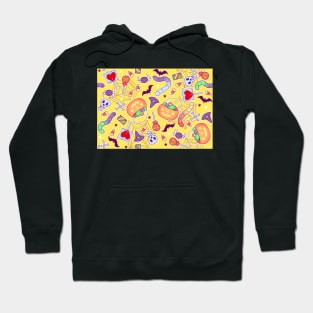 Halloween Treats on Yellow Hoodie